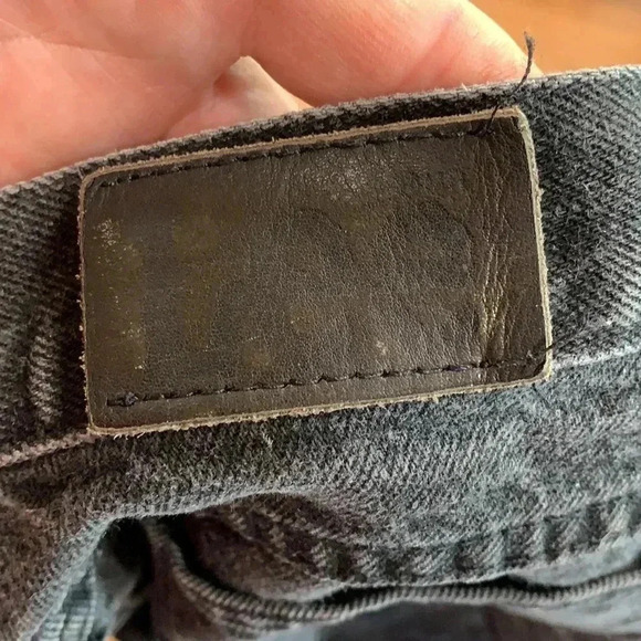 Vintage Lee reworked hand embroidered black denim jean cut off high waist shorts - Picture 5 of 13